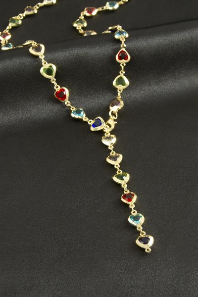 Kalp Zirkon Taşlı Y Kolye