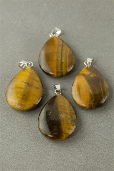 Kaplangözü Oval Doğaltaş Kolye Ucu 1 Adet