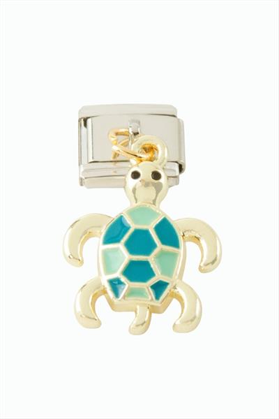 Kaplumbağa Sallatılı Çelik Charm