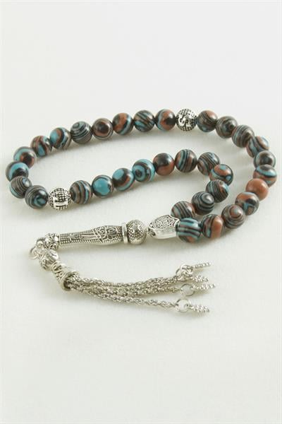 Karadeniz Fırtınası Akik Doğaltaş Tesbih 8 mm