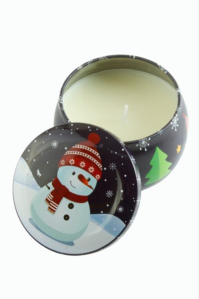 Kardan Adam Yılbaşı Kapaklı Mum 8 cm