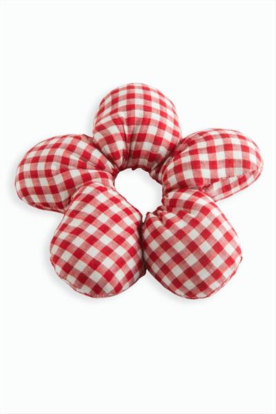 Kare Desenli Çiçek Lastikli Toka