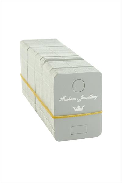 Kare Gri Renkli Bileklik Kartı 200 Adet