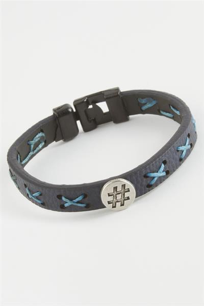 Kare Kaliteli Suni Deri Bileklik