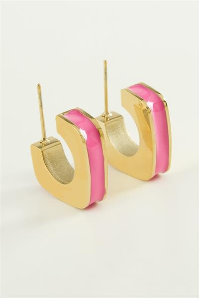 Kare Lüks Çelik Küpe