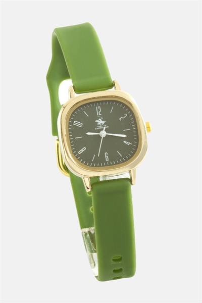 Kare Silikon Kayışlı Bayan Kol Saati