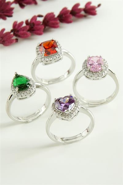 Karışık Lüks Zirkon Taşlı Ciddi İlişki Yüzüğü