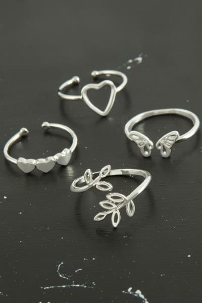 Karışık Lüx Çelik Eklem Yüzük 1 Adet