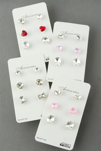 Karışık Taşlı Küpe 6 Adet