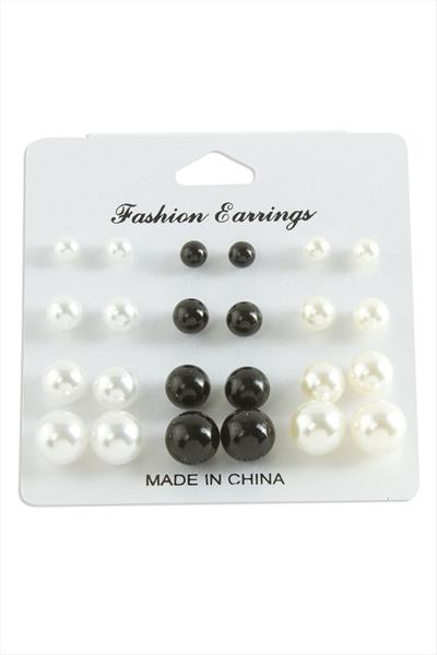 Kartlı İnci Küpe 24 Adet