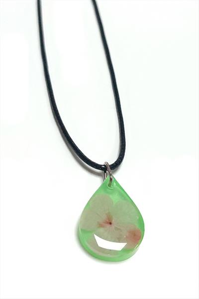 Kartopu Çiçeği Damla Epoksi Kolye