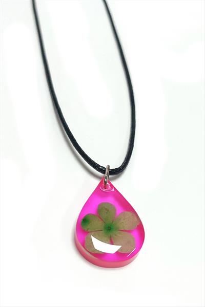 Kartopu Çiçeği Damla Epoksi Kolye