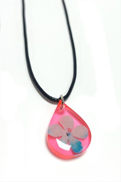 Kartopu Çiçeği Damla Epoksi Kolye