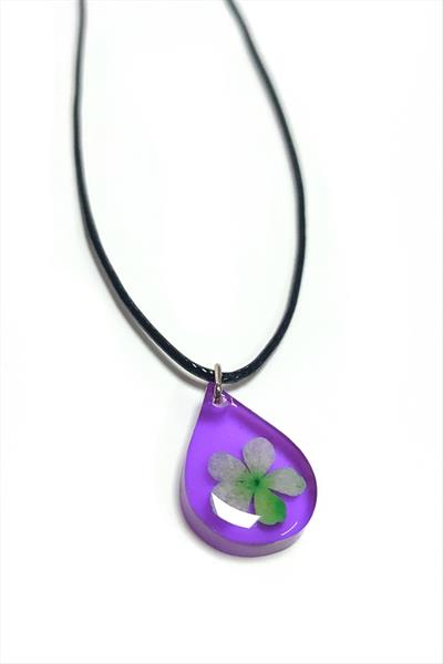 Kartopu Çiçeği Damla Epoksi Kolye