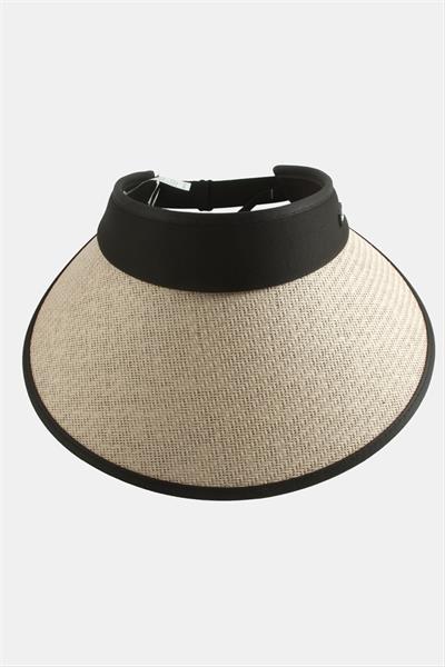 Kasketli Hasır Plaj Şapkası