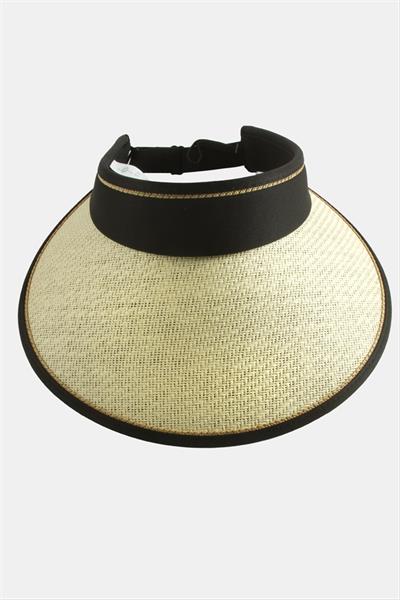 Kasketli Hasır Plaj Şapkası