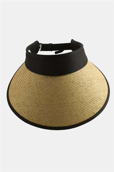 Kasketli Hasır Plaj Şapkası