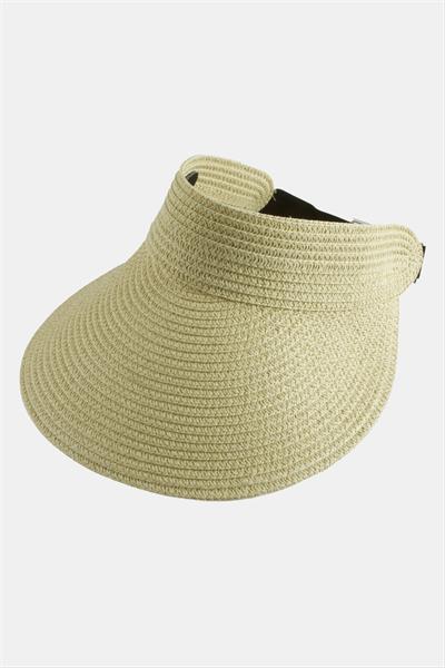 Kasketli Hasır Plaj Şapkası