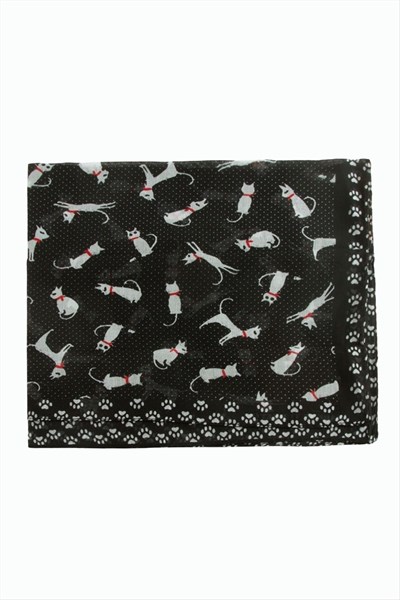 Kedi Desenli Bandana 50*50
