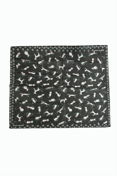 Kedi Desenli Bandana 50*50