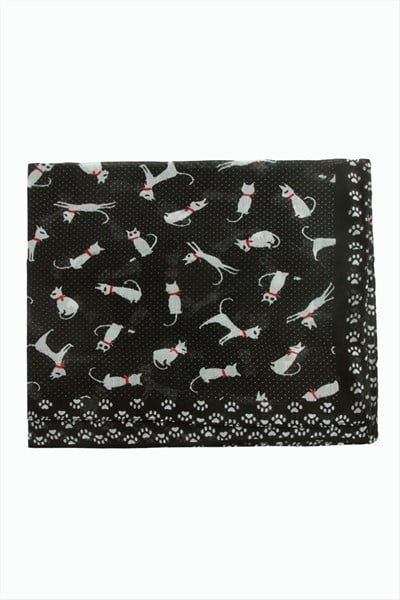 Kedi Desenli Bandana 50*50