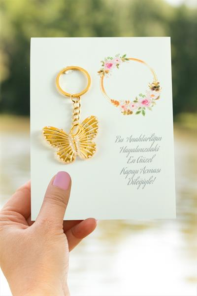 Kelebek Figürlü Anahtarlık