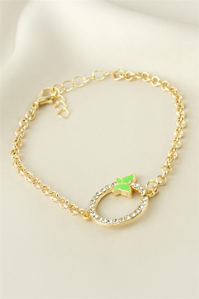 Kelebek Halka Taşlı Bileklik