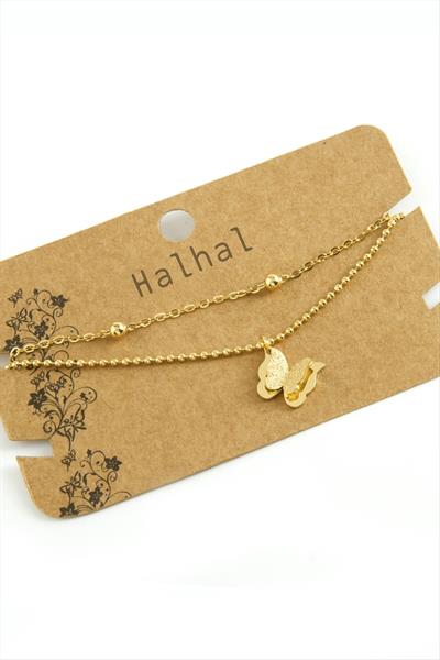 Kelebek Lüks Çelik Halhal