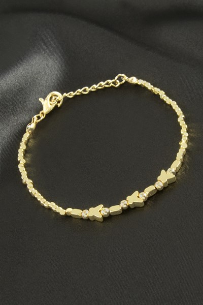 Kelebek Oval Metal Bileklik