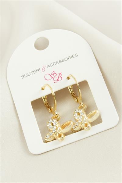 Kelebek Taşlı Küpe