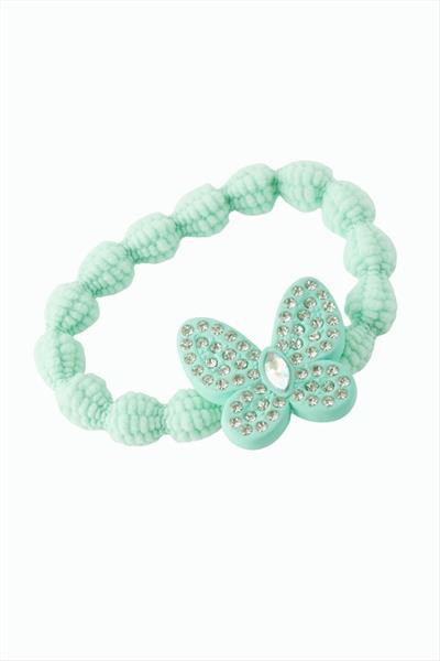 Kelebek Taşlı Lastikli Toka