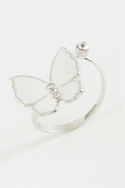 Kelebek Taşlı Mineli Yüzük