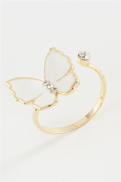 Kelebek Taşlı Mineli Yüzük Küçük