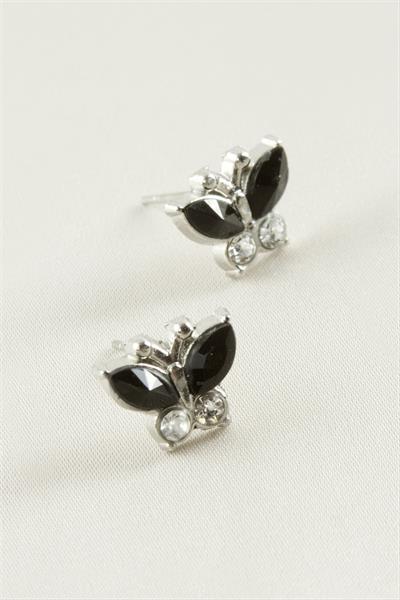 Kelebek Taşlı Minik Küpe