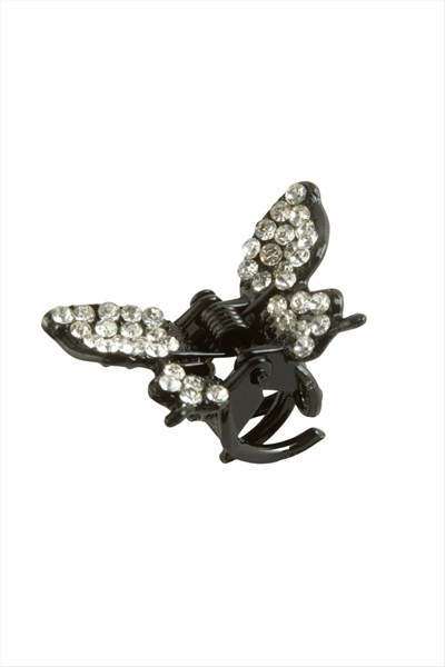 Kelebek Taşlı Minik Metal Mandal Toka 2,5 cm