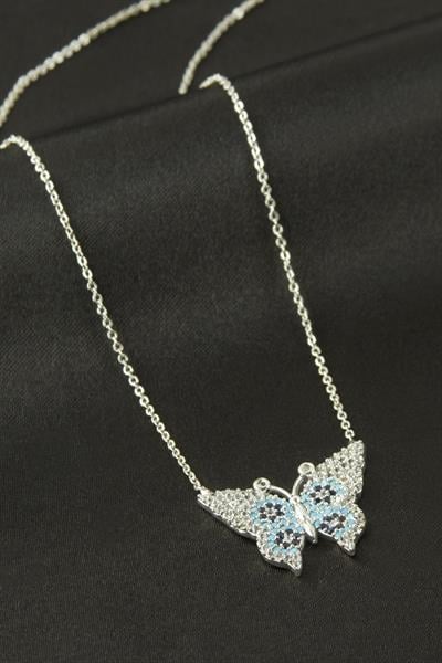 Kelebek Zirkon Taşlı Kolye