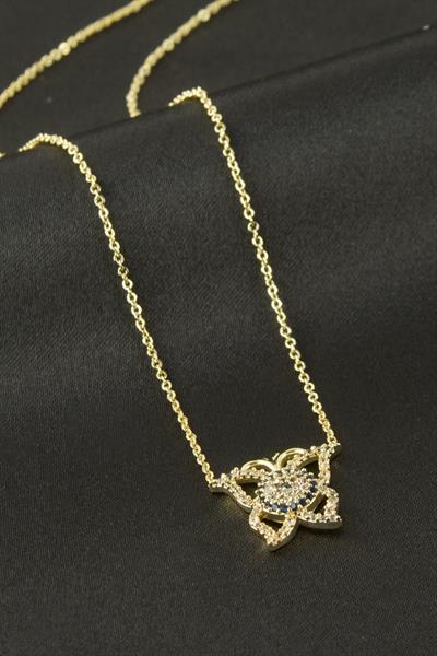 Kelebek Zirkon Taşlı Kolye