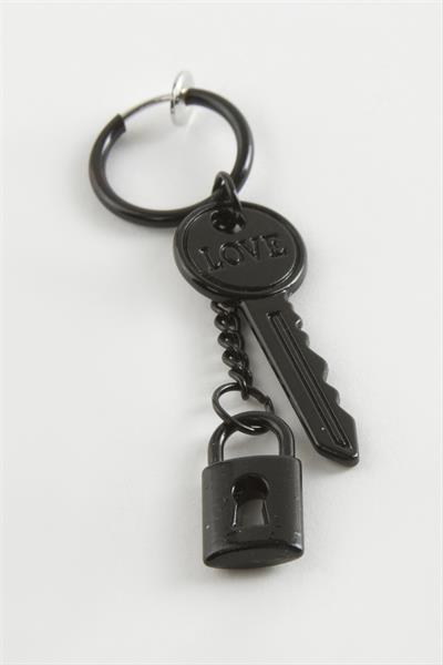 Kilit Anahtar Erkek Çelik Küpe