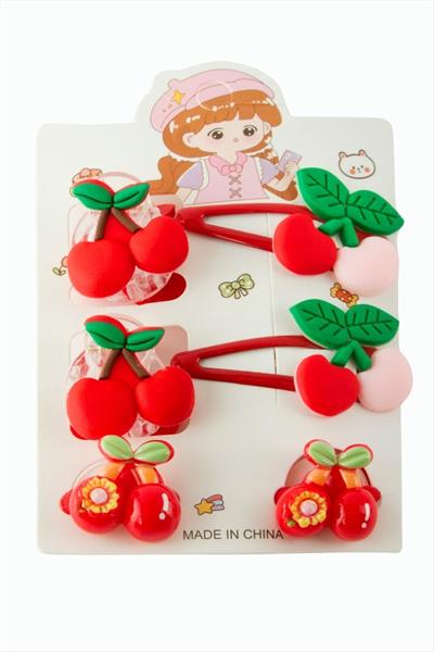 Kiraz Çıtçıtlı Mandal Havlu Toka 6 Adet