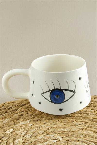 Kiraz Desenli Seramik Kupa