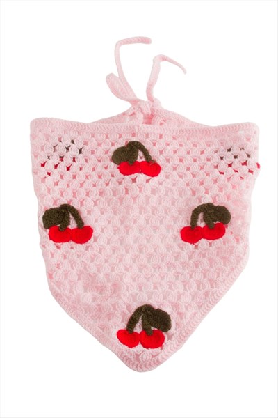 Kiraz Örme Bohem Bandana