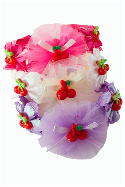 Kiraz Tüllü Çocuk Taç