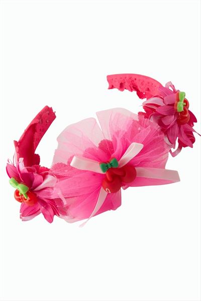 Kiraz Tüllü Çocuk Taç