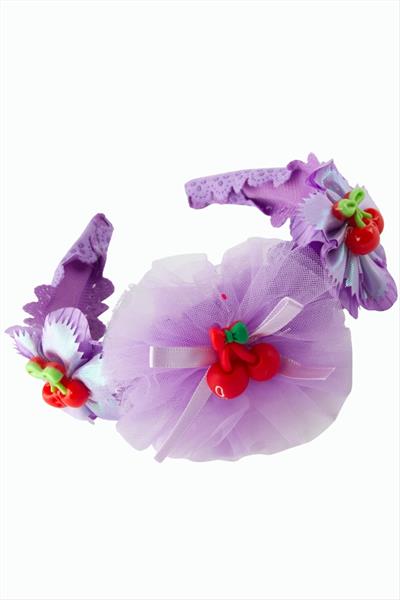 Kiraz Tüllü Çocuk Taç