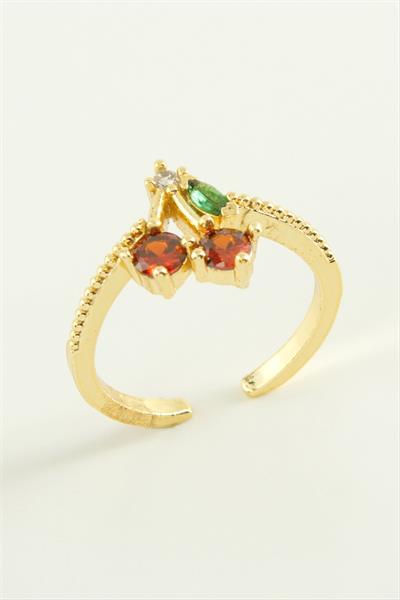 Kiraz Zirkon Taşlı Yüzük