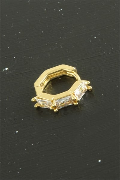 Köşeli Lüks Çelik Kulak Burun Piercing 1 Adet