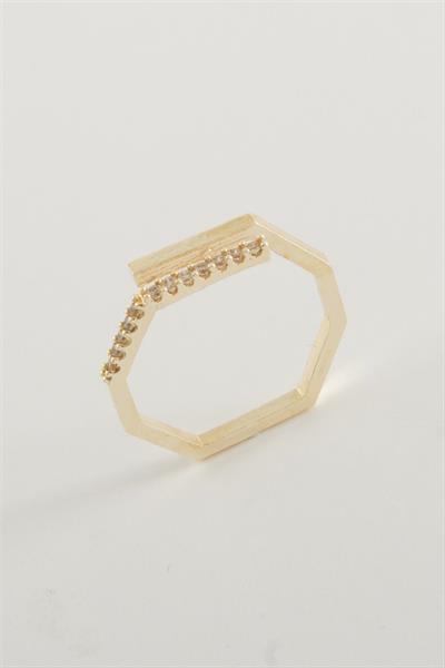 Köşeli Taşlı Yüzük