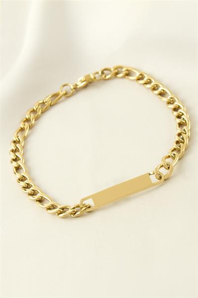 Künye Çelik Bileklik (İsim Yazılabilir) 3 cm