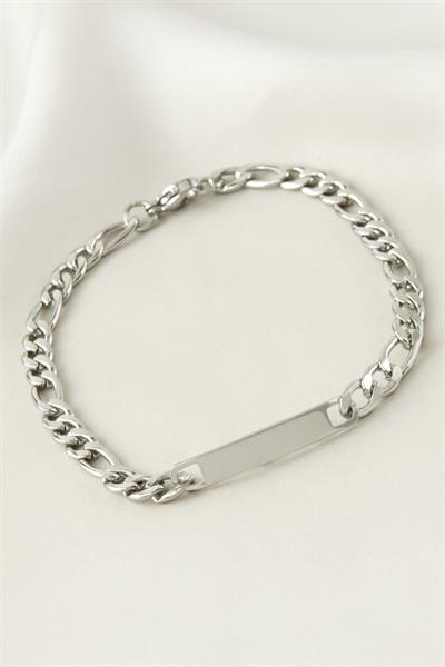 Künye Çelik Bileklik (İsim Yazılabilir) 3 cm