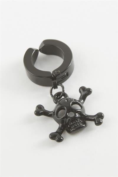 Kuru Kafa Çelik Erkek Küpe (Kıstırmalı) 1 Adet